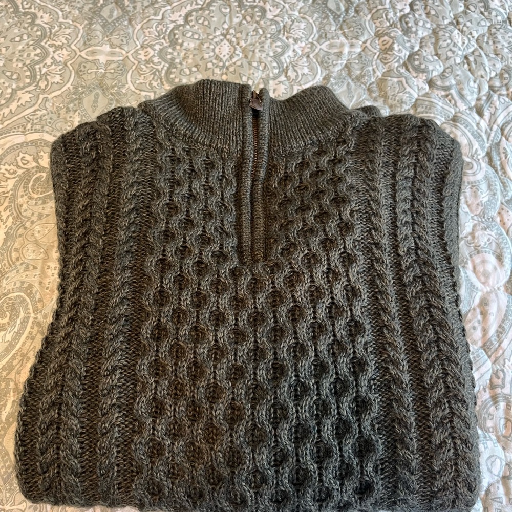 4XL Aran Men’s Half-Zip Sweater